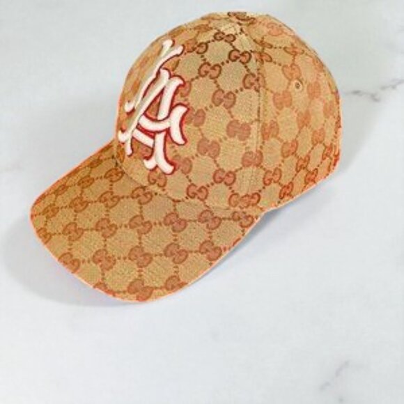 NWT Authentic Gucci  X MLB Monogram LA Dodgers Baseball Hat - Picture 1 of 7